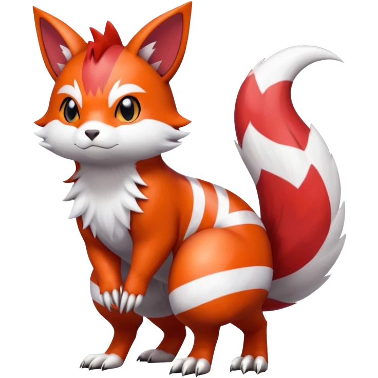 Shiny Furret-Litten-Zangoose-Hybrid (Full body) emoji