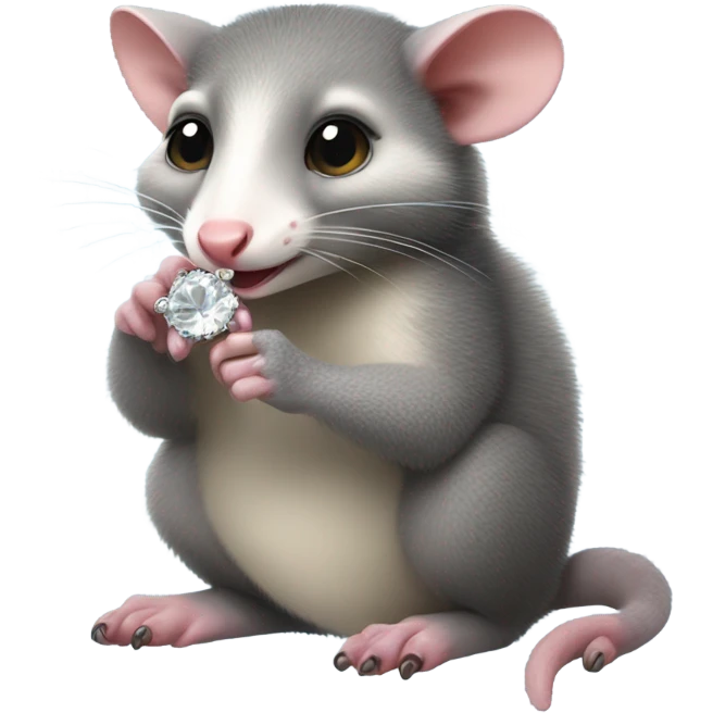 Possum with engagement ring  emoji
