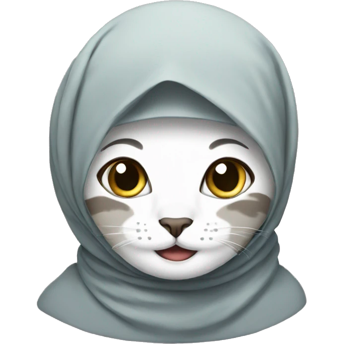 Cat with hijab emoji