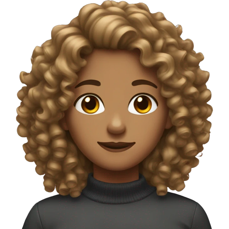 Person girl curly hair  emoji