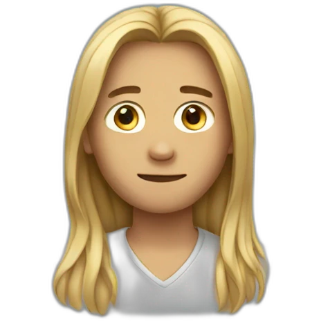 Boy with long hair emoji