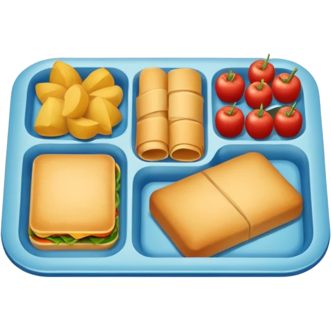 rectangle tray meal emoji