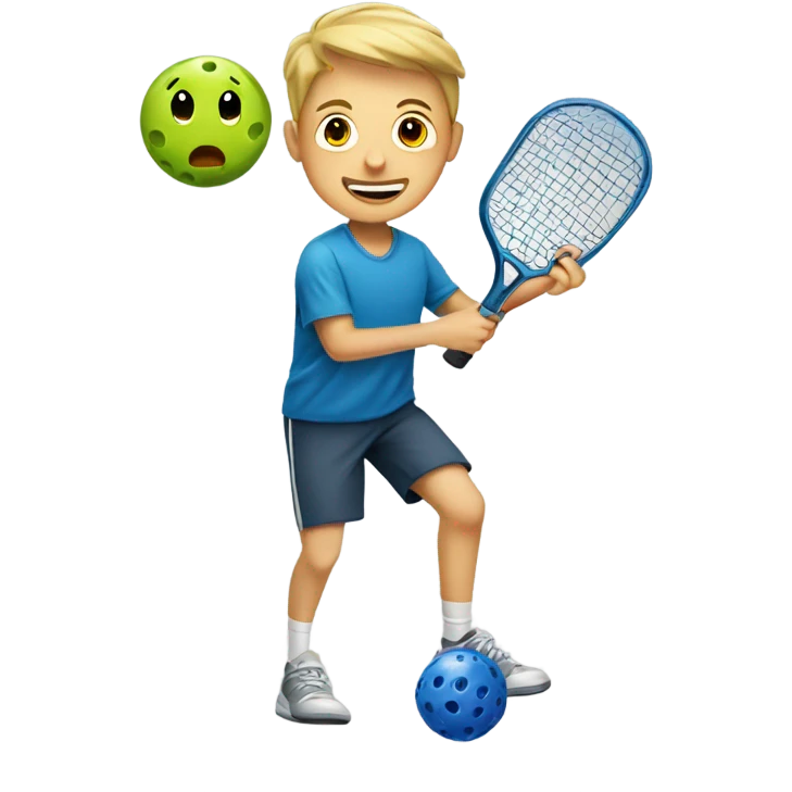 boy playing pickleball emoji