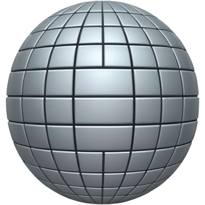 sphere covered with grid lines emoji
