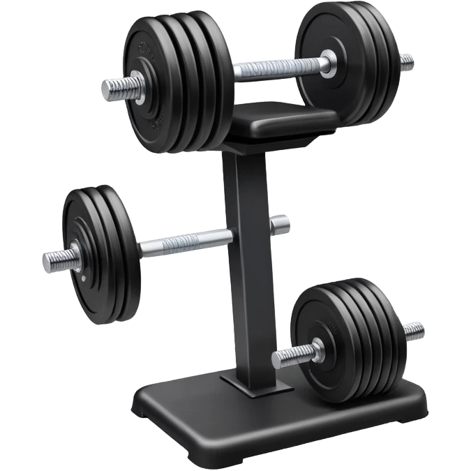 Gym training equipment with one-hour timer, dumbbell and weight plate emoji