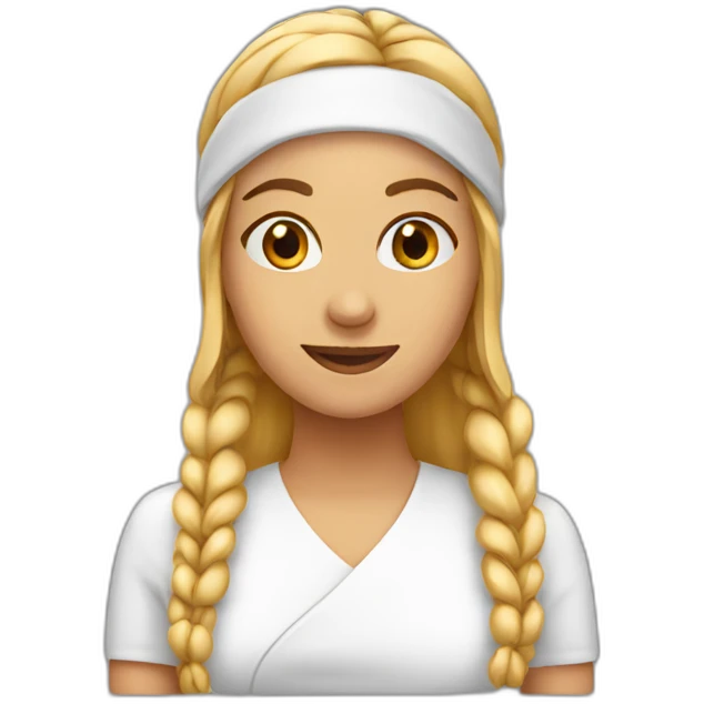 Lady wearing headband. emoji