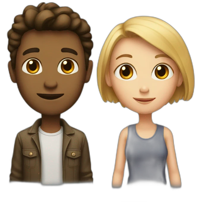 tall boy and short girl emoji