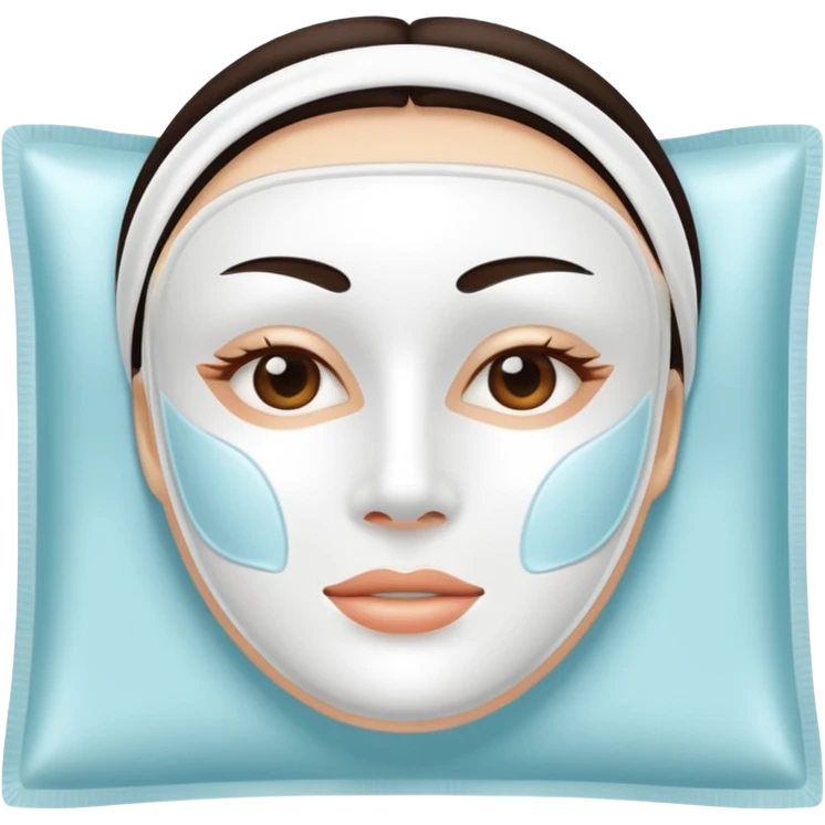 a white skincare beauty mask pack for face, without real face emoji