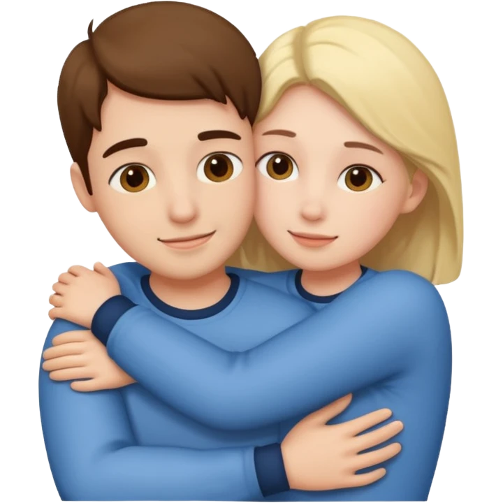 Huging a friend emoji