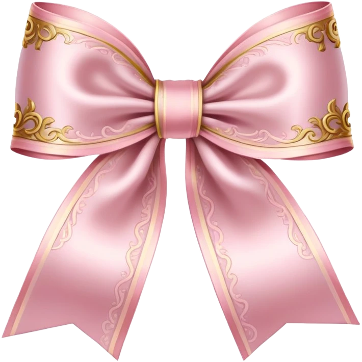 rococo regency ribbon pastel pink emoji