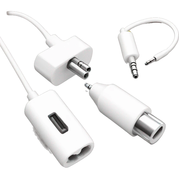 stereo adapter mini to big jack for headphones cable emoji