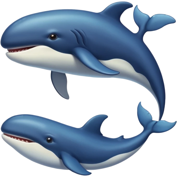 Evolution of human to whale emoji
