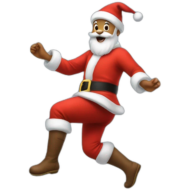 dancing santa emoji