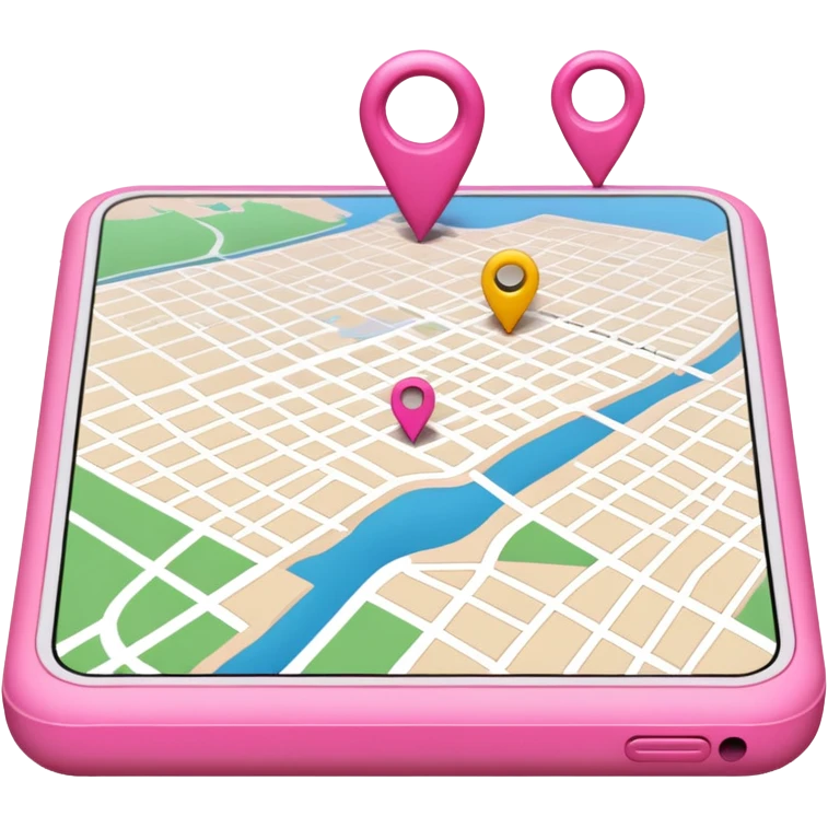 mix pink of a big gps map of the lines emoji