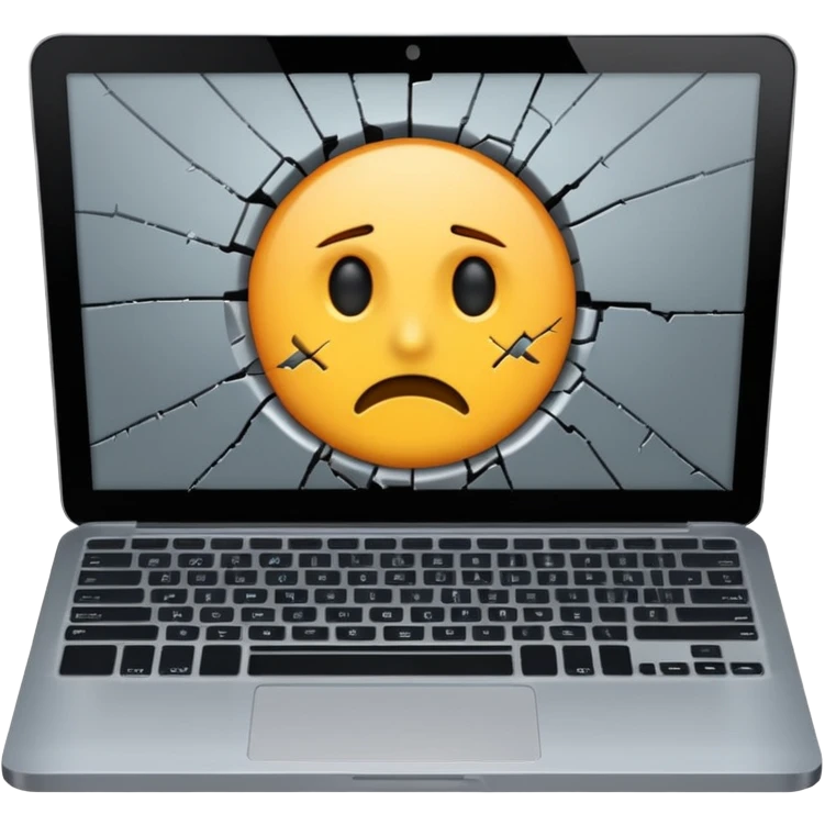 cracked laptop emoji