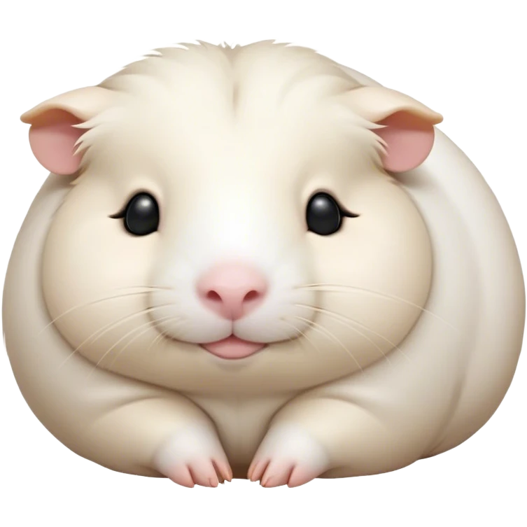 Meme-Worthy Cute Sleeping White Guinea Pig Portrait Emoji, Head resting peacefully with a contented smile, showcasing a delightfully chubby build and a luxuriously soft pure white coat, eyes shut in a serene, cozy nap, Simplified yet hilariously adorable features, highly detailed, glowing with a soft, drowsy light, high shine, relaxed and utterly lovable, stylized with an air of playful laziness, bright and heartwarming, soft glowing outline, capturing the essence of a comically sleepy guinea pig, so meme-worthy it feels like it could instantly become the next viral sensation of adorable slumber! emoji