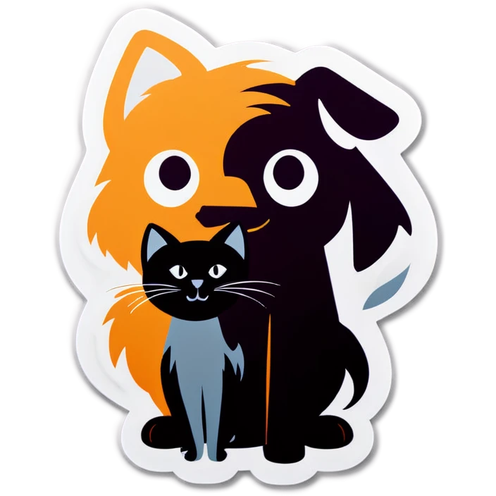 Dog with a cat emoji