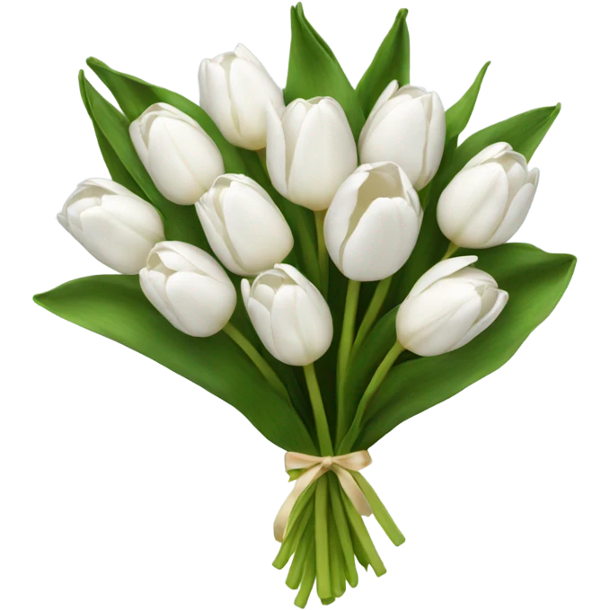 white tulip bouquet  emoji