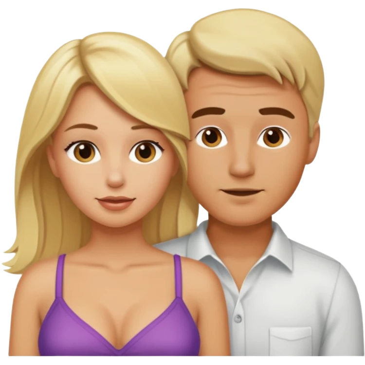 Blonde woman doggy style intercourse with man emoji