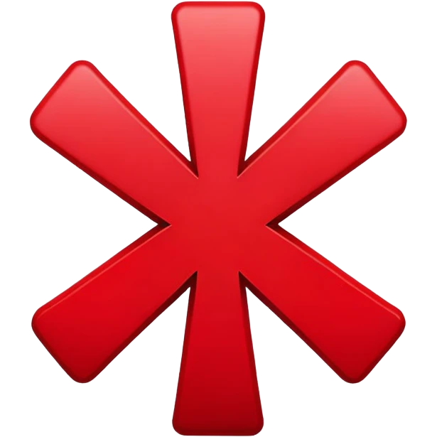 red X symbol emoji