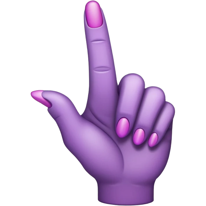 Purple middle finger ￼ emoji