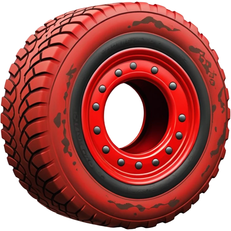 tyre prints marks red emoji