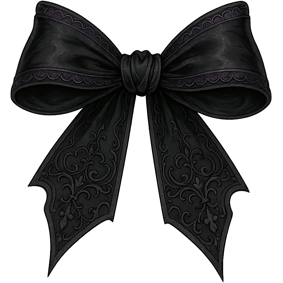 goth bow, remove background emoji