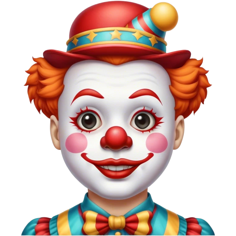 Cute Vintage circus clown emoji