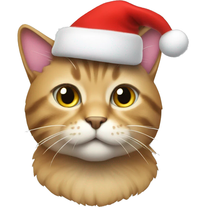 Cat with Christmas hat with lights  emoji