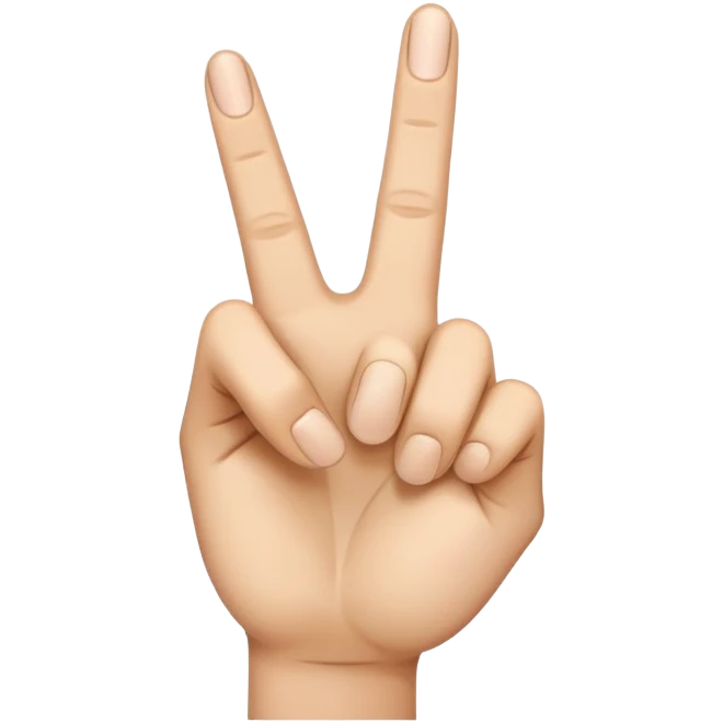 I need a hand emoji with the pointer finger and the middle finger up and together  emoji