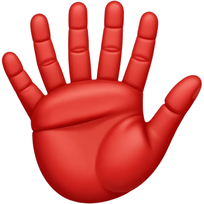 Red six-fingered hand emoji