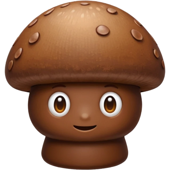 Choco Boy mushroom, front view emoji
