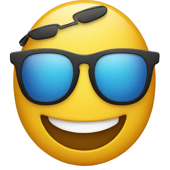 smiley. sunglasses with letters. emoji