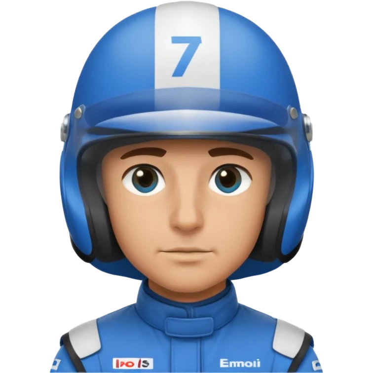 blue formula driver emoji