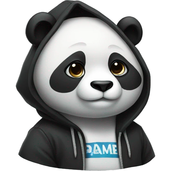 Panda wearing a hoodie emoji