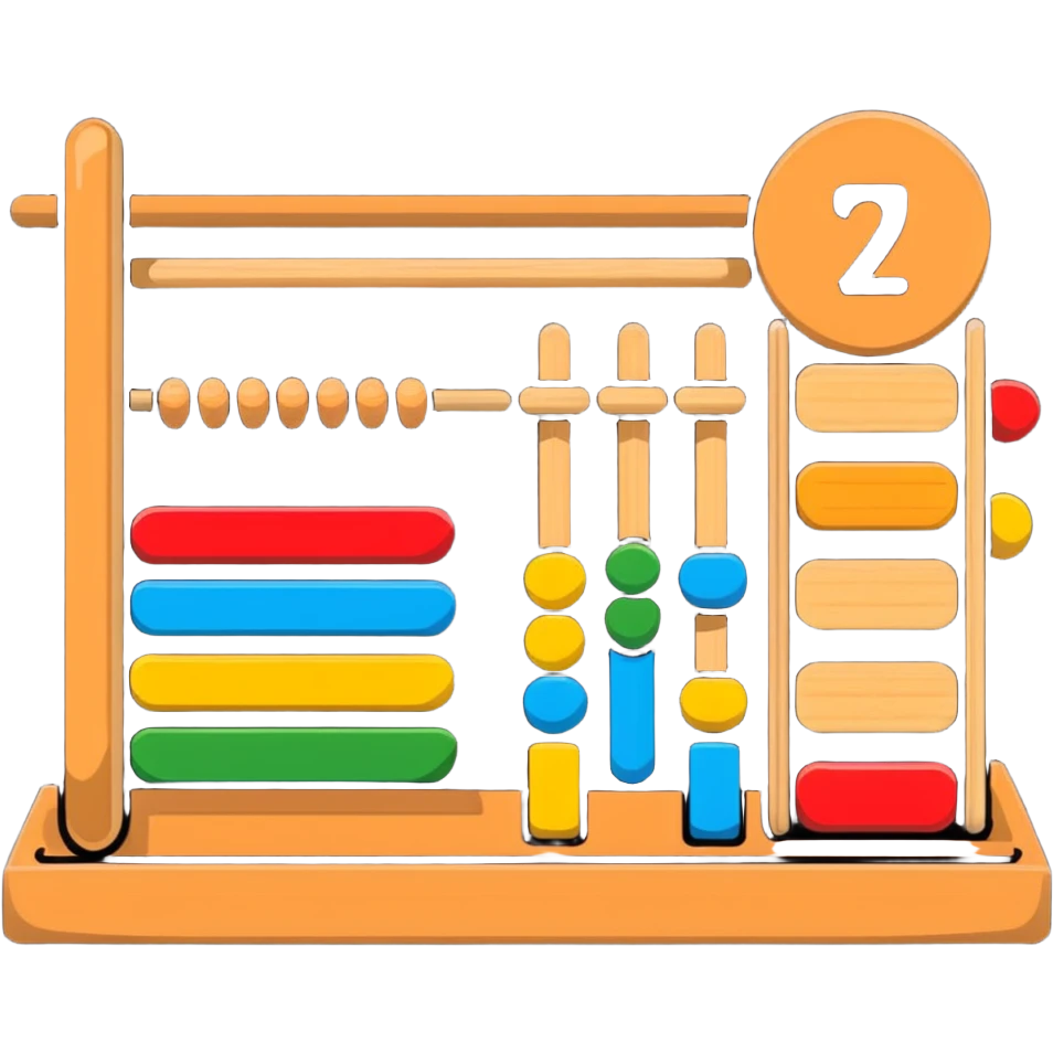 wooden montessori toys collection with puzzle, abacus, and shape sorter emoji