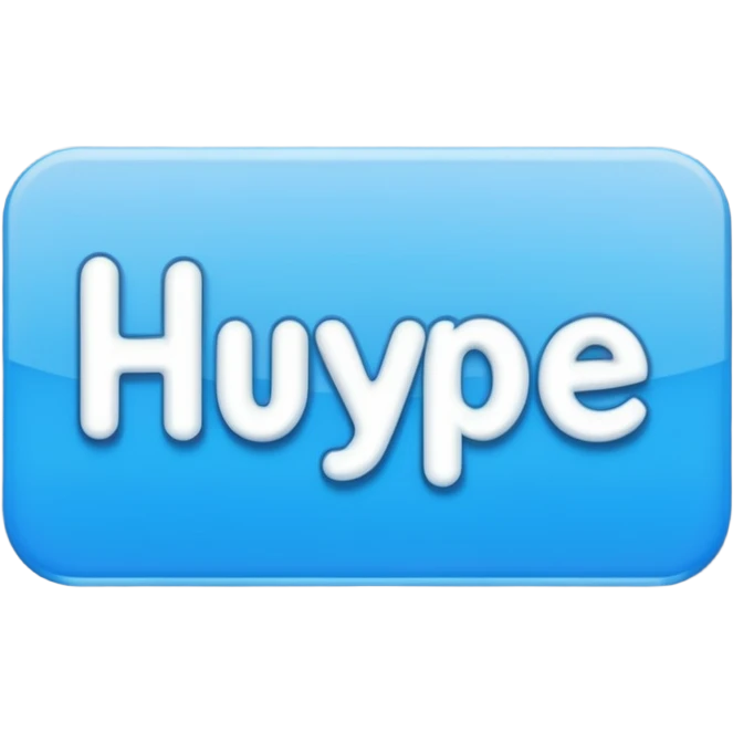 A sign that says "HYPE" in blue writing  emoji