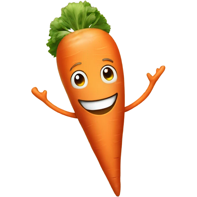 Happy carrot emoji