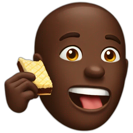 Eating chocolate  emoji
