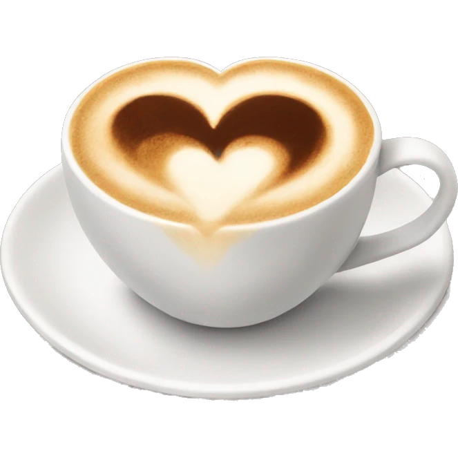 cappucino heart emoji emoji