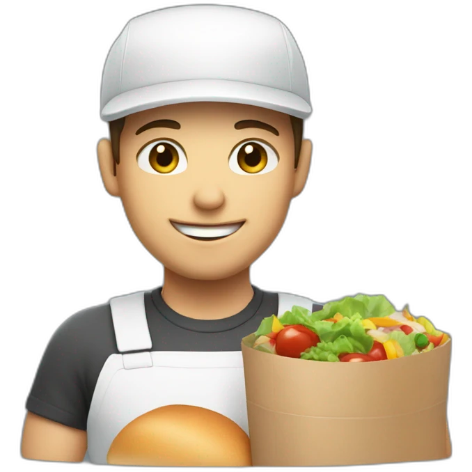 meal delivery man emoji