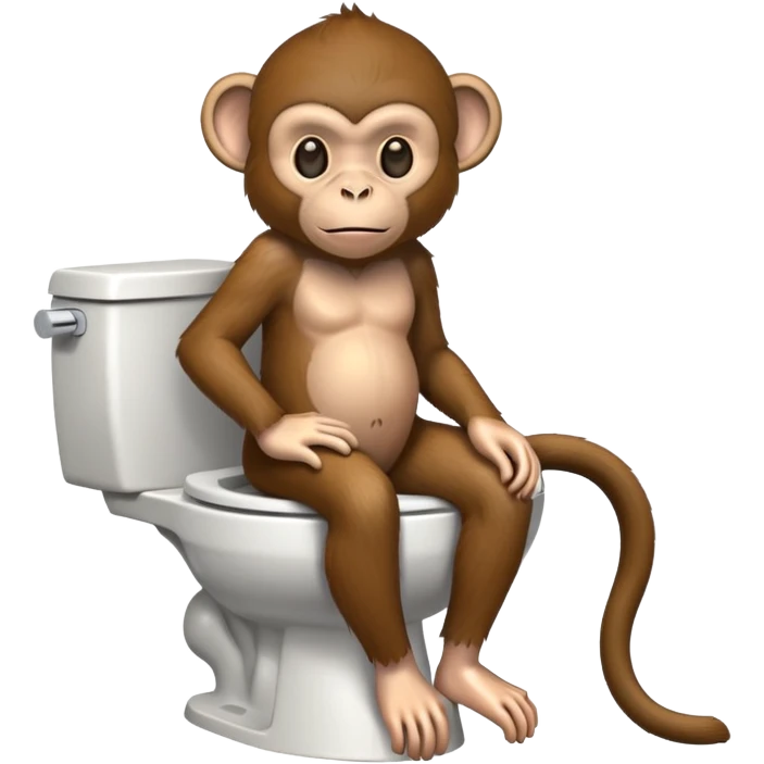 monkey sitting on a toilet  emoji