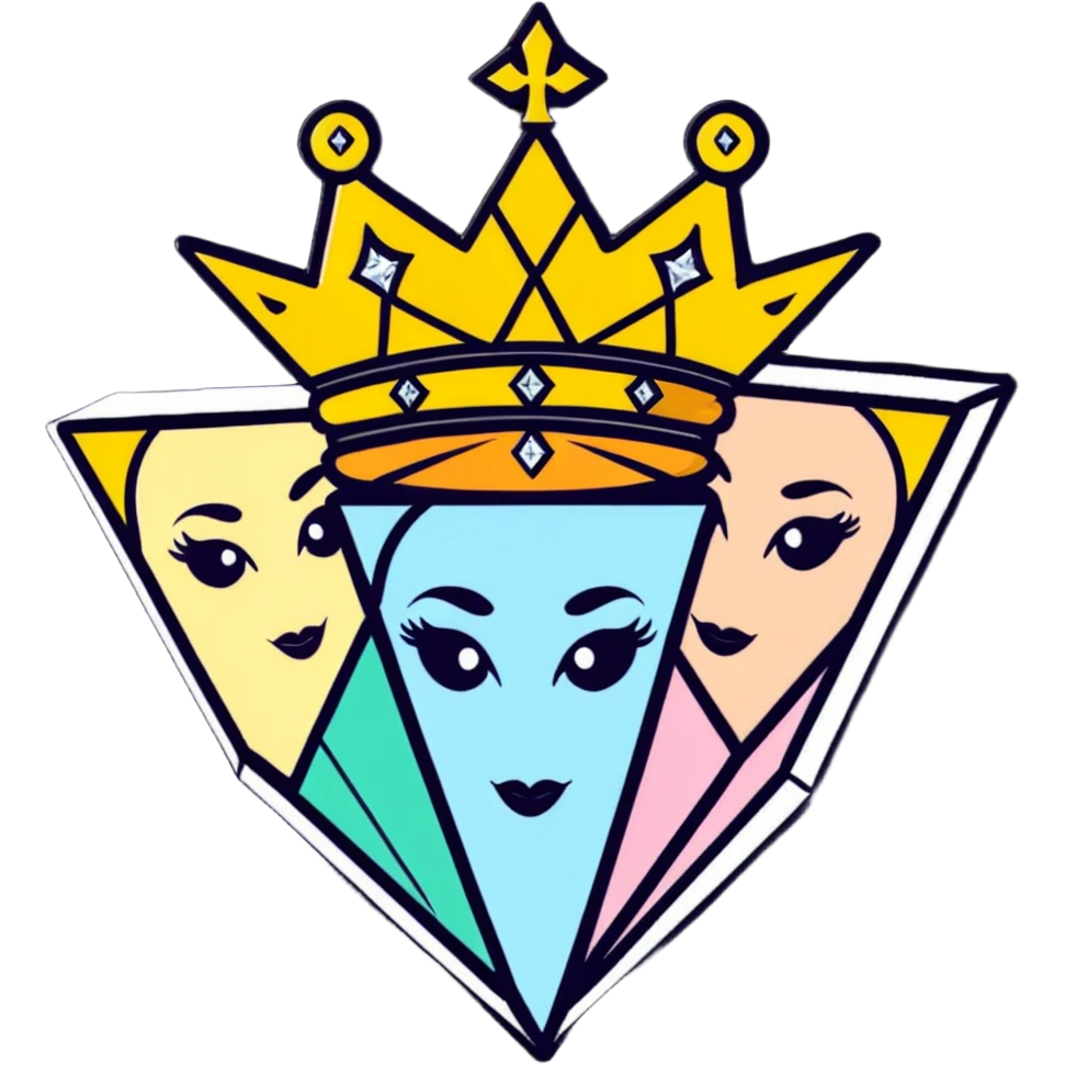 Queen four faces in diamond formation from Bohemian Rhapsody emoji