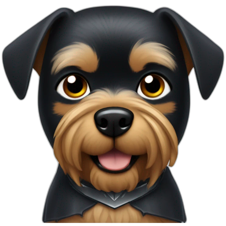 Dog Yorkshire with Batman Costume emoji
