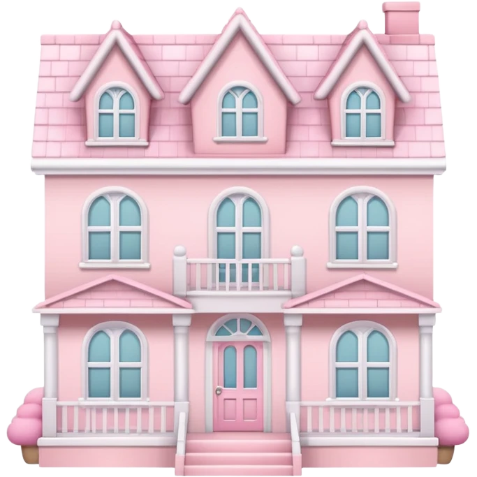 House for doll pink and aesthetic pink emoji