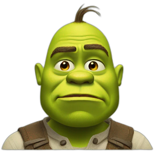 Shrek articulates rejection with hands and has angry face emoji