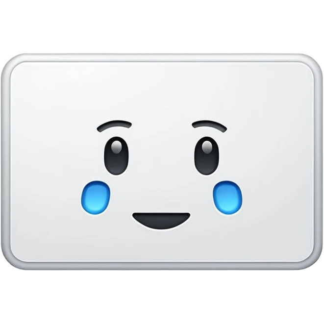 a sleek WHITE card emoji