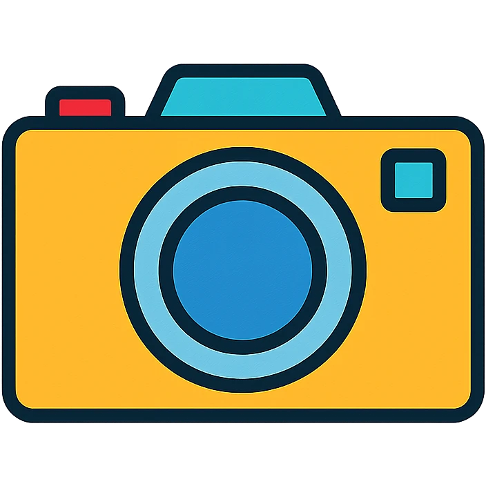 camera icon, color outline style emoji