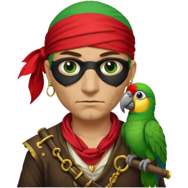 pirate and parrot emoji