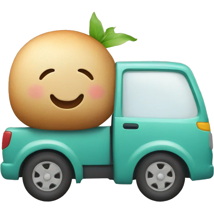 delivery with mochi head emoji